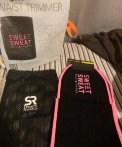 Sports Research Sweet Sweat Arm Trimmers for Men & Women | Increases Heat & Sweat Production to The Bicep Area Pink Medium 56 71ixQMP OXL