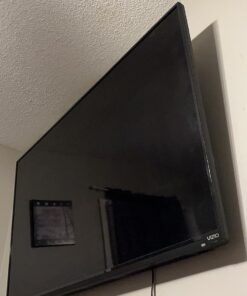 Pipishell UL Listed Tilt TV Wall Mount Bracket Low Profile for Most 23-55 Inch LED LCD OLED 4K Flat Curved TVs up to 99lbs Max VESA 400x400mm, 8° Tilting for Anti-Glaring, Fits 8-16 inch Wood Stud 37 71ixoV8Qm7L