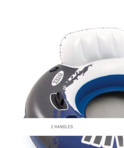 Intex River Run II Inflatable 2-Person Pool Tube Float with Attached Cooler and Repair Kit Multi-colored 27 71iyBmDGFML