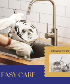 Legend 5 Ply 14 pc All Stainless Steel Heavy Pots & Pans Set | Professional Quality Cookware 5ply Clad Home Cooking & Commercial Kitchen Surface Induction Oven Safe | Non-Teflon PFOA, PTFE & PFOS Free Stainless Steel 5-Ply 37 71iyK7gpoGL