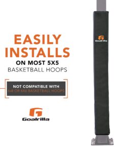 Goalrilla Square All-Weather, Durable Basketball Pole Pad Fits 5x5 Inch Goalrilla Poles , Black 21 71iybXGyZLL