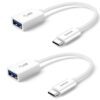 Syntech USB C to USB Adapter, 2 Pack USB C to USB3 Adapter,USB Type C to USB,Thunderbolt 3 to USB Female Adapter OTG Cable Compatible with iPhone 15 Pro Max, iPad Air 2020, MacBook Pro, Air and More White 9 71iyziIMeCL