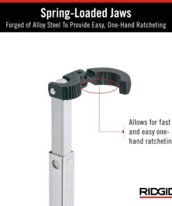 RIDGID 31175 Model 1017 Fold Over Basin Adjustable 10" To 17" Pipe Wrench, Silver, Made In The USA 3/8 - 1-1/4 18 71iz5s2UyLL