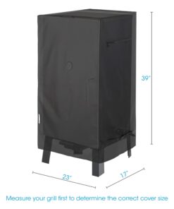 Unicook 40 Inch Smoker Cover for Masterbuilt, Electric Smoker Cover Heavy Duty Waterproof, Square Vertical Smoker Grill Cover Fade and UV Resistant, 23" W x 17" D x 39" H, Black 23”W x 17”D x 39”H 35 71izU79eE6L