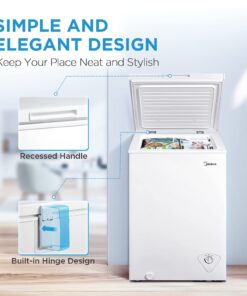 Midea MRC04M3AWW, White 3.5 cu. ft. Mini Freezer, Cubic Feet 3.5 Cubic Feet 42 71izVOnQvL