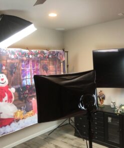 Fancierstudio Lighting kit UL9004SB-69BWG 2000 Watt Photo Studio Lighting Kit with 6-9 Feet Muslin Backdrop and Background Stand-Black White 28 71izbkyI jL