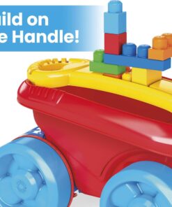  MEGA BLOKS Toy Building Set Toddler Blocks, Block Scooping Wagon Learning Toy with Storage - Blue 15 71j 5HhA9WL