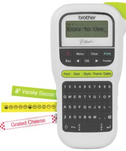 Alternative view of Brother P-Touch, PTH110, Easy Portable Label Maker, Lightweight, QWERTY Keyboard, One-Touch Keys, White, 8" x 4.3" x 2.2" New Model: PTH110