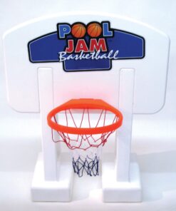 SWIMLINE Pool Basketball Hoop Poolside Game POOL JAM Heavy Duty With Plastic Rim For Kids & Adults Swimming Splash Hoops Games With Midsize Water Basketball, Toy For Pools, Outdoor Summer Hoops 9189M Poolside Basketball Game (Heavy Duty) 6 71j Wtxl9L