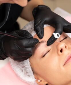 100PCS Disposable Plastic Nail Art Tattoo Glue Rings Holder Eyelash Extension Rings Adhesive Pigment Holders Finger Hand Beauty Tools (White) 100 Count (Pack of 1) White 22 71j XG9q6bL