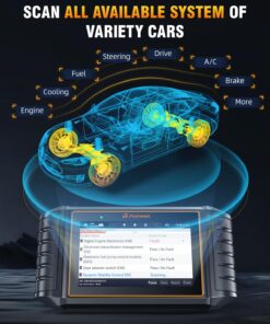 FOXWELL NT726 All System OBD2 Scanner Diagnostic Tool with 12 Services Automotive Diagnostic Code Reader Scan Tool with Oil/EPB/BMS/SAS/TPMS/ABS Bleeding/Injector Coding/Throttle Reset/Air Suspension 18 71j zSt61VL