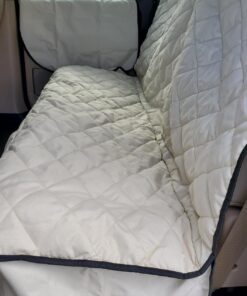 Plush Paws Products Premium Rear Car Seat Protector w/Hammock | Washable & Waterproof Back Seat Dog Cover for Car, Truck, & SUV | Nonslip, Tear Resistant Pet Seat Cover | X-Large Tan Extra Large 22 71j0 hKNEzL 2