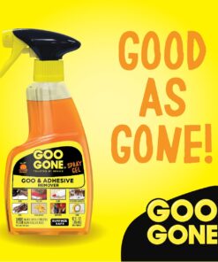 Goo Gone Adhesive Remover Original Spray Gel - Removes Chewing Gum, Grease, Tar, Stickers, Labels, Tape Residue, Oil, Blood, Lipstick, Mascara, Shoe Polish, Crayon - 12 Ounce 12 Fl Oz (Pack of 1) 42 71j0elbbL
