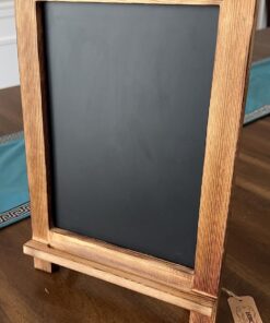 HBCY Creations Rustic Torched Wood Tabletop Chalkboard with Legs/Vintage Wedding Table Sign/Small Kitchen Countertop Memo Board/Antique Wooden Frame (9.5” x 14” Inches) (Torched Brown) 2- Torched Brown 9.5" x 14" 33 71j163a5aL