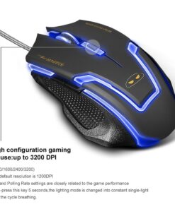Magece G1 Professional Ergonomic Opticcal USB Wired Computer Gaming Mouse, 4 DPI Adjustment Levels, 6 Button, Breathing Light for PC Mac in Black 21 71j1F7zuV6L