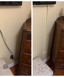 Sleek Socket - The Original & Patented Mounted TV Ultra-Thin Outlet Concealer with Cord Concealer Kit, 2 Outlet, 4-Foot Cord, Universal Size (No More Drilling Holes in Wall to Hide Mounted TV Cord) TV mount - single 31 71j1PAHByDL