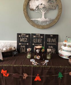 Woodland Baby Shower Banner Wild Camping Forest Theme Decorations Felt Garland for Woodland Creatures Birthday Party Supplies 20 71j1aWjuwAL