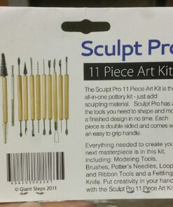 Pottery Tool Kit -11-Piece 21-Tool Beginner's Clay Sculpting Set, Clay, Wood Carving, Ceramic Art Project Accessories for School, Classrooms, Kids/Adults,Great Birthday Gift Holiday Craft Activity 55 71j2WfqcKfL