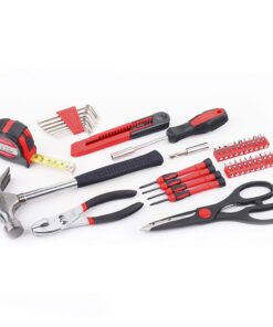 Alternative view of APOLLO TOOLS Original 39 Piece General Household Tool Set in Toolbox Storage Case with Essential Hand Tools for Everyday Home Repairs, DIY and Crafts Red/Black - DT9706