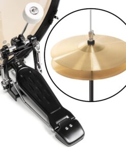 Gammon Percussion Full Size Complete Adult 5 Piece Drum Set with Cymbals Stands Stool and Sticks, Black 23 71j3HLAZXDL