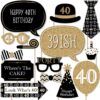 Adult 40th Birthday - Gold - Birthday Party Photo Booth Props Kit - 20 Count 12 71j3UazY8cL