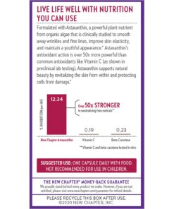 New Chapter Biotin Supplement, Vegan Hair Skin and Nails Vitamins with Fermented Biotin + Astaxanthin - 60 Count 24 71j3lVLoC7S