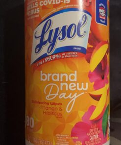 Lysol Disinfectant Wipes Bundle, Multi-Surface Antibacterial Cleaning Wipes, contains x2 Lemon & Lim Blossom, Crisp Linen, Mango & Hibiscus, 80 Count (Pack of 4) 20 71j3rgtoQJL