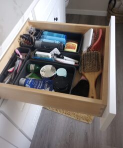 Madesmart 8-Piece Interlocking Bin Pack for Drawer Organization, Plastic Interlocking Junk Drawer Organizer Tray, Granite 42 71j63HoCl7L