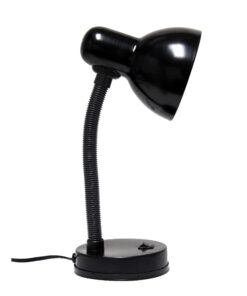 Simple Designs LD1003-BLK Basic Metal Flexible Hose Neck Desk Lamp, Black 1 22 71j6F2IanbL