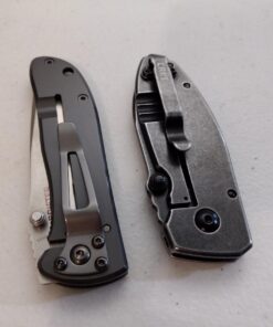 CRKT Squid Folding Pocket Knife: Compact EDC Straight Edge Utility Knife with Stainless Steel Blade and Framelock Handle Black Stonewash 35 71j6jLP4eL