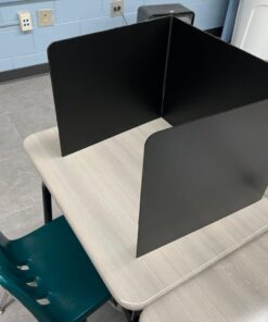 22-Pack Desk Dividers for Students - Durable & Waterproof Plastic Study Carrel Divider, Classroom Folders Teacher Supplies, Easy-to-Clean Plastic Privacy Shield Folder Boards for Student Desks, Black 22 21 71j76QoERfL