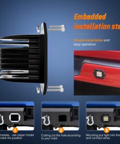 Nilight - NI23C-18W 2PCS 18W Spot LED Work Light Driving Lights Led Light Bar Off Road Led Lights Flush Mount for Jeep Truck Tacoma Bumper ATV UTV,2 Years Warranty 2PCS 18W Spot Flush Mount 32 71j82rg RmL