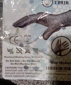 Stark Safe Cut Resistant Gloves, Level 5 Protection, Kitchen Cut Gloves for Meat, Shucking, Fillet, Mandolin Slicing, Carving, 1 Pair, Medium 35 71j87Q8EnL