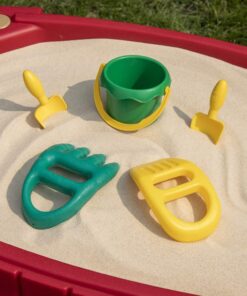 Step2 Naturally Playful Sand Table, Kids Sand Activity Sensory Table, 5 Piece Accessory Kit, Toddler Summer Outdoor Toys, 2+ Years Old 19 71j8JTdSXbL
