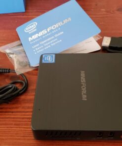 MINISFORUM N40 Mini PC Fanless Silent Desktop Computer 4GB RAM, 64GB eMMC Micro PC, Celeron N4020 up to 2.8GHz, 1000M LAN, HDMI&VGA, Support Auto Power On Mini Computer N40(4+64) 44 71j8SZESceL