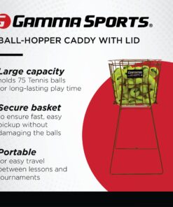Alternative view of Gamma Sports Tennis Ballhoppers - Multiple Styles and Colors - Durable, Convenient, Heavy Duty Construction, for Easy Pickup, Carrying and Storage - 50 to 140 Tennis Ball Capacity Gold Hi-Rise 75
