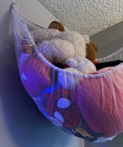 Handy Laundry Jumbo Toy Hammock, Organize Stuffed Animals or Children's Toys, Looks Great with Any Decor While neatly organizing Kid's Toys and Stuffed Animals, Expands to 5.5 feet, White 30 71j9JU nt8L