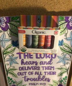 Cliganic USDA Organic Lip Balm Set - 6 Flavors - 100% Natural Moisturizer for Cracked & Dry Lips Variety 6 Count (Pack of 1) 41 71j9kZzURWL