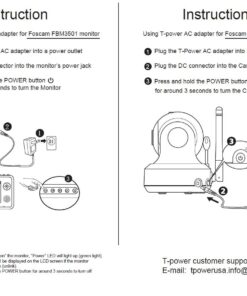 Alternative view of T POWER Charger for Foscam Wireless Camera FI9821W FI8910W FI8916W Wansview NCM625GA Q1 NCB541W NCM622GA Ac Dc Adapter Power Supply