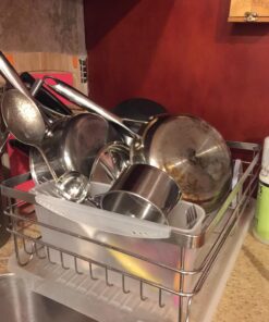 Neat-O Stainless Steel Rustproof Dish Drying Rack with Cutlery Holder and Board 31 71jBSUCMatL