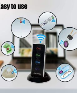 JTD Wireless RF Item Locator/Key Finder with LED flashlight and base support. With 4 Receivers Key Finder-Wireless key RF locator, Remote Control, Pet, Cell, Wireless RF Remote Item, Wallet Locator. (4 Receivers) 27 71jCNEyaeDS
