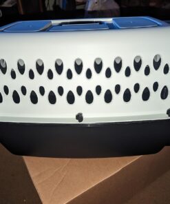 Petmate Pet Porter Fashion Dog Kennel 24", Pale Aqua & Black, for Pets 15-20lbs 24.1"L x 16.7"W x 14.5"H Pale Blue 41 71jD24xNqxL