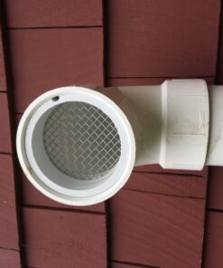 Raven R1509 3 inch PVC Termination Vent with Stainless Steel Screen and Drain Slot, White 53 71jEMHMKOL