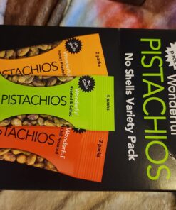 Wonderful Pistachios No Shells, 3 Flavors Mixed Variety Pack of 9 (0.75 Ounce), Roasted & Salted Nuts (4), Chili Roasted (3), Honey Roasted (2), Protein Snack, On-the Go Snack 0.75 Ounce (Pack of 9) 35 71jEON9ZLL