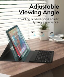 CHESONA iPad Pro 12.9 inch 2022 Case with Keyboard, Keyboard (for 12.9-inch iPad Pro - 6th Generation, 5th/4th/3rd Generation) - Wireless Detachable - with Pencil Holder for 2022 iPad Pro 12.9 Black 33 71jEj3uV yL