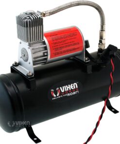 Vixen Horns Train Horn Kit for Trucks/Car/Semi. Complete Onboard System- 150psi Air Compressor, 1.5 Gallon Tank, 3 Trumpets. Super Loud dB. Fits Vehicles like Pickup/Jeep/RV/SUV 12v VXO8530/3118 19 71jEpA08WpL