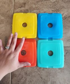 Cool Coolers By Fit & Fresh 4 Pack Slim Ice Packs, Quick Freeze Space Saving Reusable Ice Packs for Lunch Boxes or Coolers, Multi Colored Multicolor 4 PK 34 71jEyGeCtsL