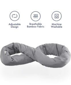 Huzi Infinity Pillow - Home Travel Soft Neck Scarf Support Sleep Grey 26 71jF7cy0w3L