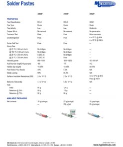 MG Chemicals 4900P SAC305, Lead Free Solder Paste, No Clean, 25 g (0.9 oz) Pneumatic Dispenser (Complete with Plunger & Dispensing Tip) 0.9 oz 13 71jG9EP3RrL