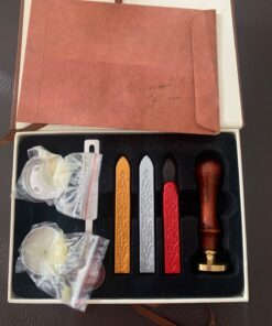 Wax Seal Seal Set, DLD Classic Vintage Antique Wax Print Set Magic School Badge Wax Set Gift Box Set Brown 28 71jGK6uXuDL